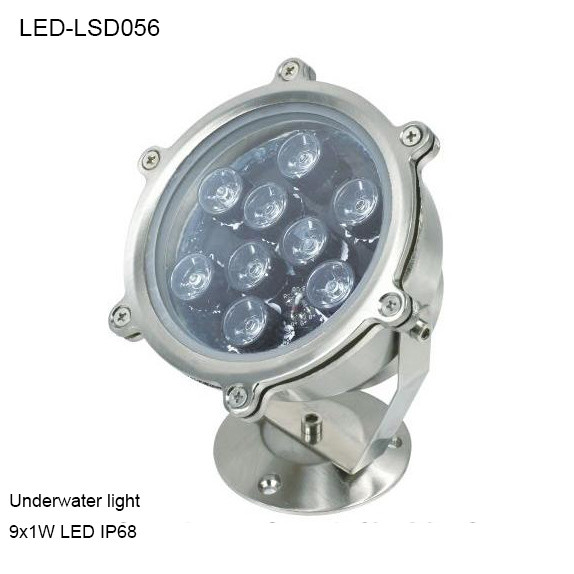  9W Revolve angle outside IP68 LED Underwater light for pool Manufactures