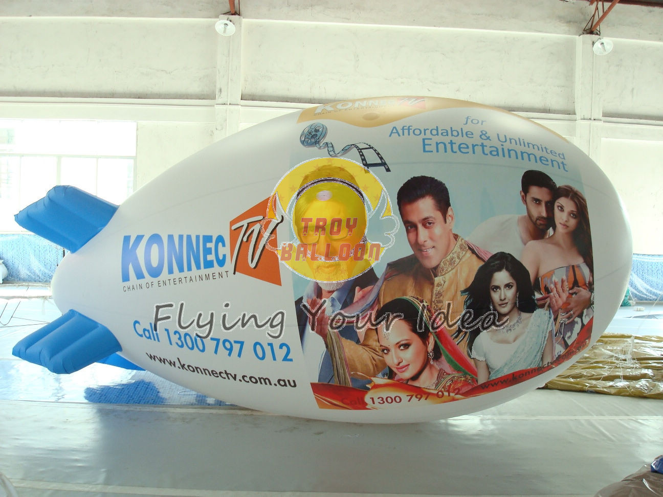  Custom Fireproof Durable Colorful Helium Zeppelin with 0.18mm PVC for Trade Show Manufactures