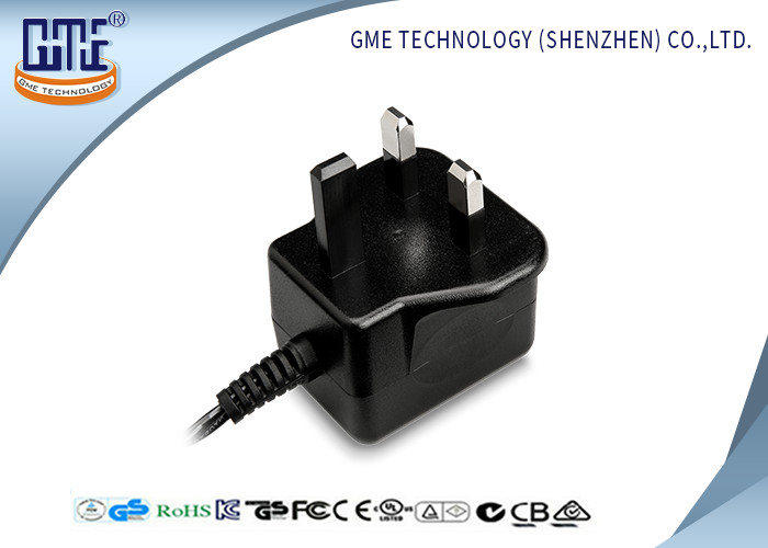  Black Color 12v 1A Wall Mount Power Adapter / Supply With 1 Year Warranty Manufactures