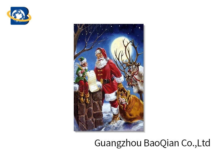  3D Craft Lenticular Christmas Cards , Interactive Greeting Cards Regular Size Manufactures