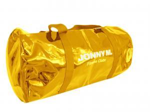 China gold color polyester vinyl fabric travel bag---shining vinyl fabric mamimated on sale