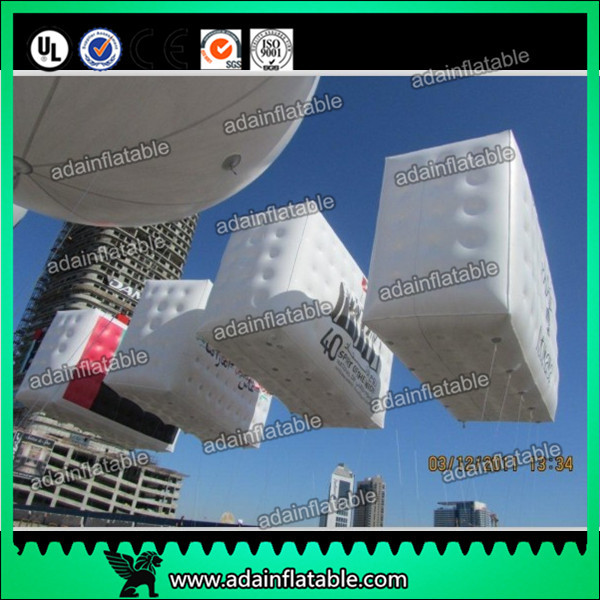  Inflatable Black Cube Ball / Inflatable Floating Helium Square Manufactures