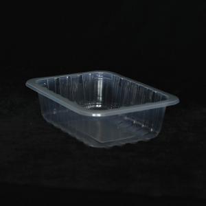 China 225 X 170 X 65 MM Clear PP Disposable Plastic Tray Rectangular Food Container on sale