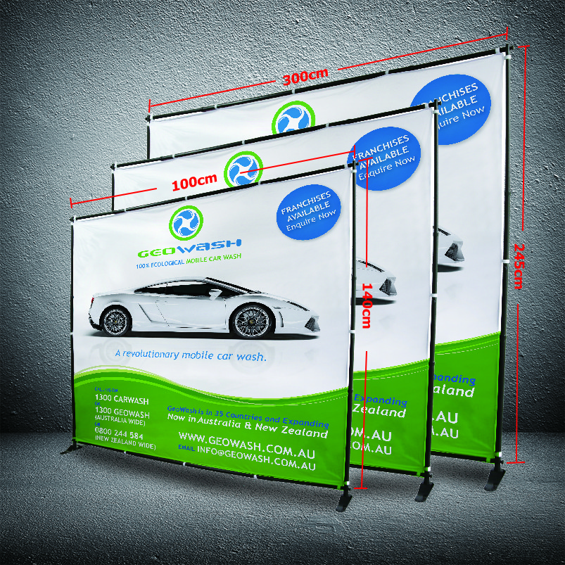  8 X 8 Collapsible Display Stand , Dye - Sub Printing Retractable Banner Display Manufactures