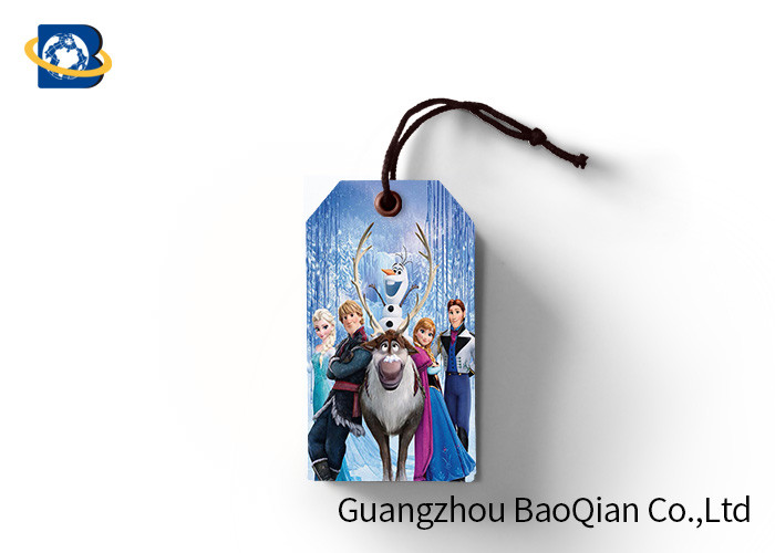  Eco - Friendly Custom Printed Hang Tags Toy Hangtag Hard Plastic Material 3D Image Manufactures