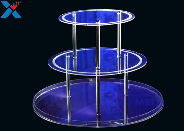 Quality Round 3 Layers Acrylic Display Stands For Wedding Environmental And Recyclable for sale
