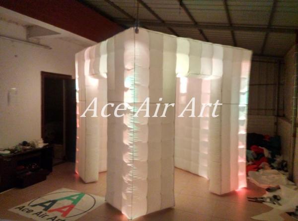 2.4 m x 2.4 m x 2.4 m ace air art inflatable wedding photo booth /inflatable led photobooth for weddings with best light