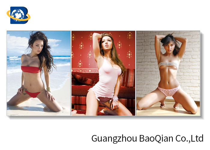  Eco - Friendly Material Lenticular Flip Beautiful Sexy Girl 3D Picture Wall Hanging Art Manufactures