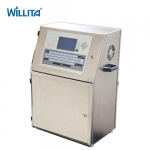 China Willita Industrial CIJ Continuous Inkjet Print Round Plastic Pet Glass Water Bottle Cap Expiry Date Printing Machine on sale