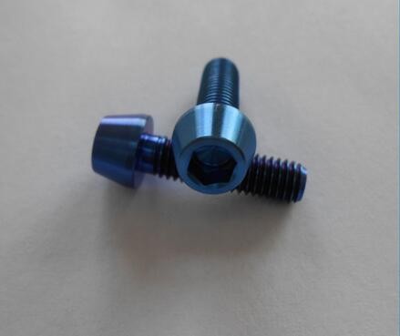 Quality Ti6Al4V Gr5 Anodize colored Titanium Bolt for Bicycle Use for sale