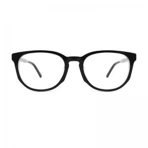  Retro Eyeglasses Unisex Round Acetate Glasses Non Prescription AC Lens Manufactures