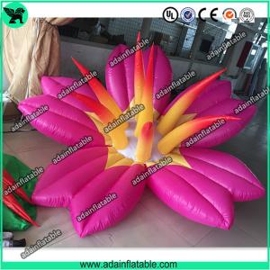  Pink Inflatable Flower With LED Light，Event Party Inflatable Flower Customized Manufactures