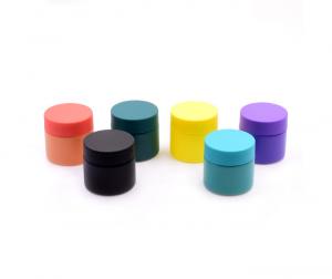 Eco Friendly Black UV Glass Jars Sgs Glass Child Resistant Jars Custom Printing