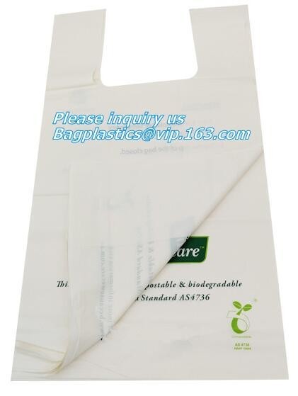 Quality 100% Compostable vest carrier plastic shopping bag with ce certificated, Vest Carrier Bags for Home Usage, vest carrier for sale