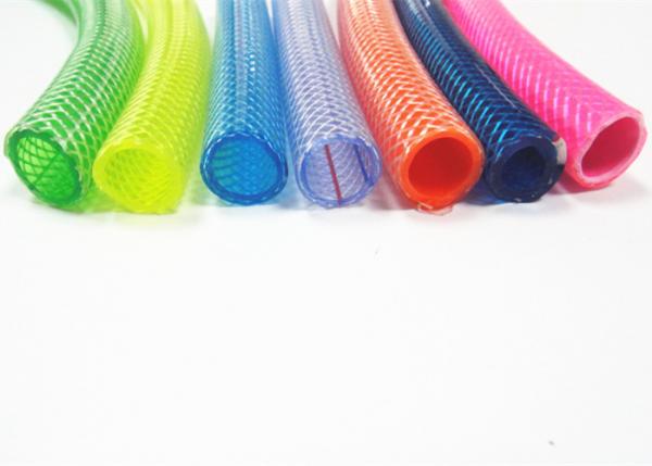 Quality 4 To 12 Bar High Pressure Pvc Polyester Braided Hose , Clear Vinyl Tubing for sale