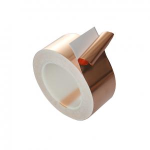 China 0.08mm Copper Foil Tape Easy Clean Removal Metal Adhesive Tape For EMI Shielding on sale