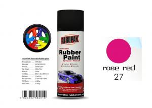  Car Wheel Removable Rubber Spray Paint With Head Light Rose Red Color Manufactures