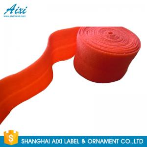  Decorative Coloured Fold Over 10 - 30mm Elastic Binding Tape For Underwear Manufactures
