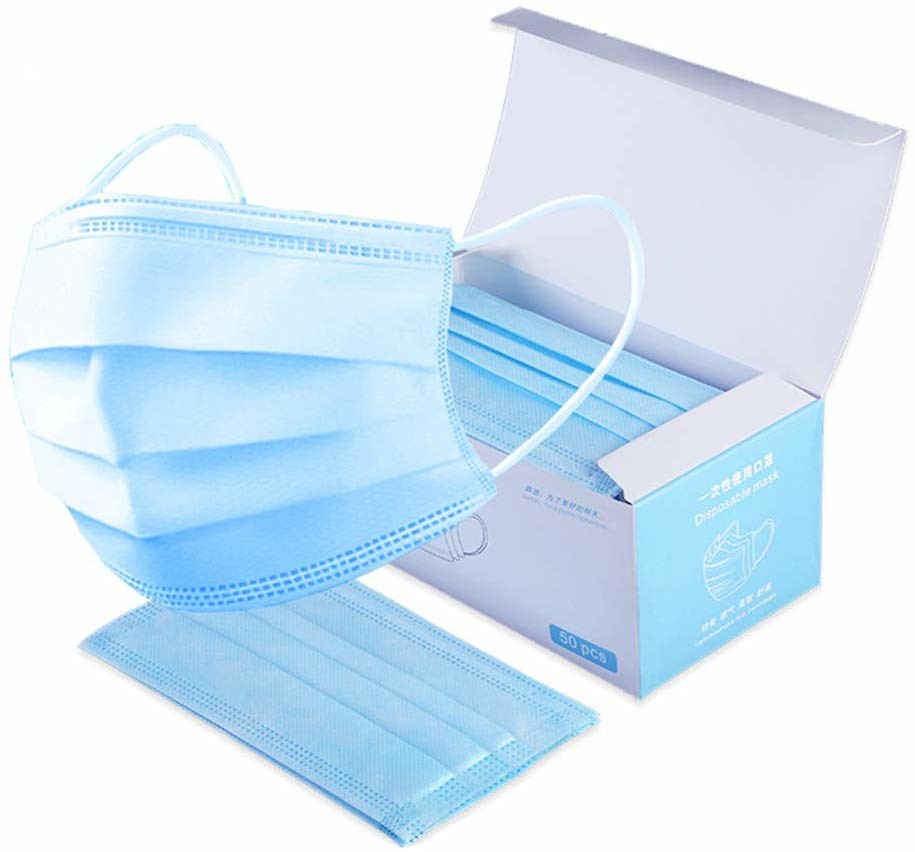  Non Woven Fabric Disposable Face Mask Single Use For Public Place Manufactures