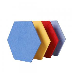 Sound Absorbing Polyester Fiber Acoustic Wall Panels Hexagon Manufactures