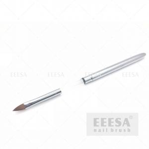  Attachable Silver 3D Nail Brush Symmetric Brush Shape With Cap Manufactures