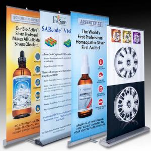  Retractable Banner Stands , advertising aluminum roll up banner stand Manufactures