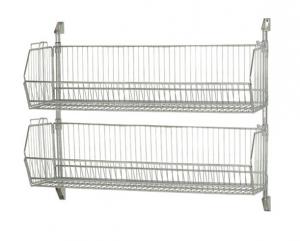 China Stackable Wire Grid Baskets , Chrome Plate Wall Mount Wire Mesh Basket on sale