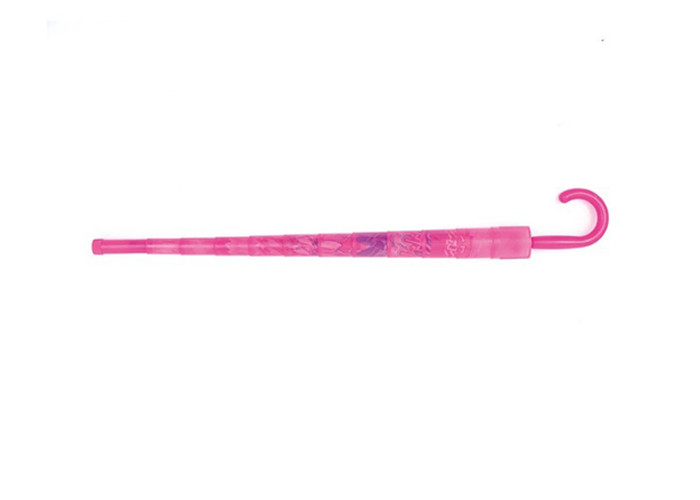 China Auto Girls Kids Pink Umbrella 8mm Metal Shaft Lenght 70cm With Plastic Cup for sale