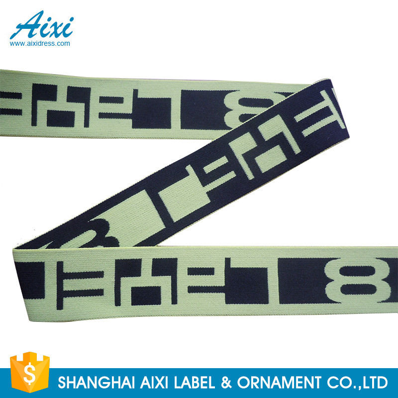 Printed Elastic Waistband 20MM - 50MM Jacquard Elastic Waistband For Underwear / Cothing Manufactures
