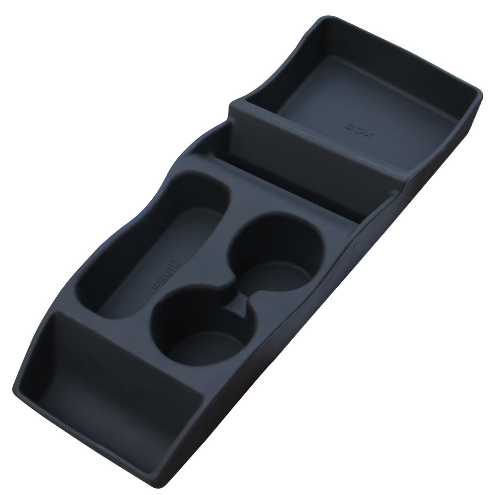  Topfit Silicone Storage Box, Center Container Box,Cup Holder for Tesla- second version (black) Manufactures