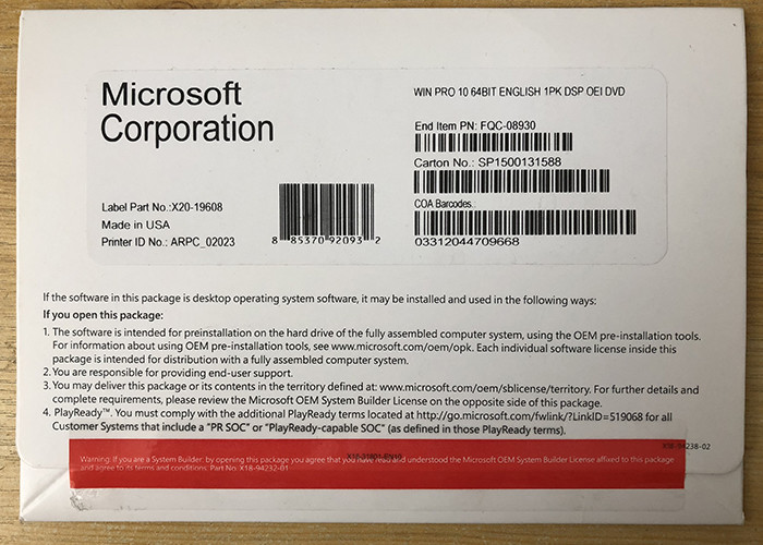  Microsoft Certified Windows 10 Pro Key Code English Language 100% Working Useful Manufactures