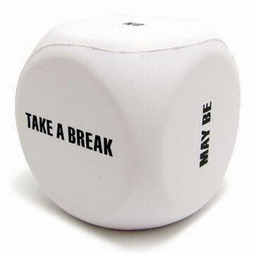  Dice-shaped Stress Ball, Made of PU Foam, Safe for Use Manufactures