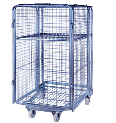 China Rolling Metal Storage Cage Lockable Storage Cage Mesh Box Wire Cage on sale