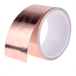 China 0.06mm / 0.09mm Copper Foil EMI RFI Shielding Tape With Conductive Adhesive on sale