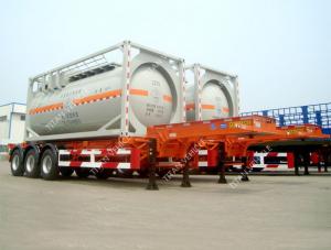 Tri Axle 20ft  ISO Tank Container Transport Skeletal Chassis Semi Trailer