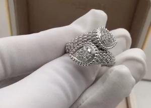  Stylish 0.66 Carats 18K Gold Diamond Ring , 18kt White Gold Diamond Engagement Ring Manufactures