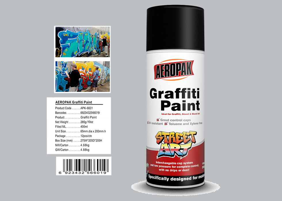  65mm Diameter Graffiti Wall Painting With Silver Grey Color APK-6601-16 Manufactures