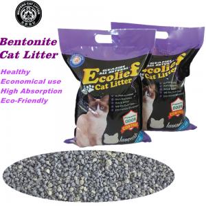 high quality  clumping cat sand 100% pet litter bentonite meipeng China Lavender