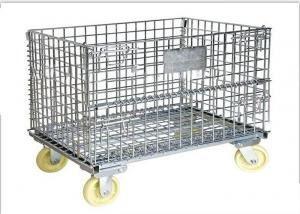 China 1200Kgs Metal Mesh Container , L1000mm Wire Container Storage Cages on sale