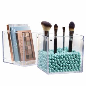 Fine Craftsmanship Acrylic Cosmetic Box Storage Holder For Makeup Brush Manufactures
