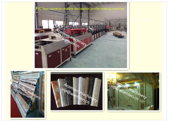  Stone of PVC plastic Marble profile making Machine/extrusion line/production line Manufactures