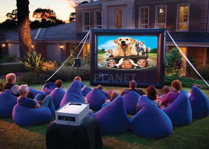  Advertising Inflatable Outdoor Movie Screen CE / UL Blower With Repair Kits Manufactures