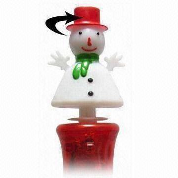  LED Spinning Snowman Keychain Made of ABS Manufactures