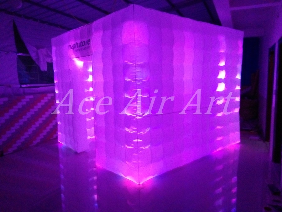 Ace Air Art 3mL x3mW x2.4m H led lighting inflatable photobooth for rental to Renioun