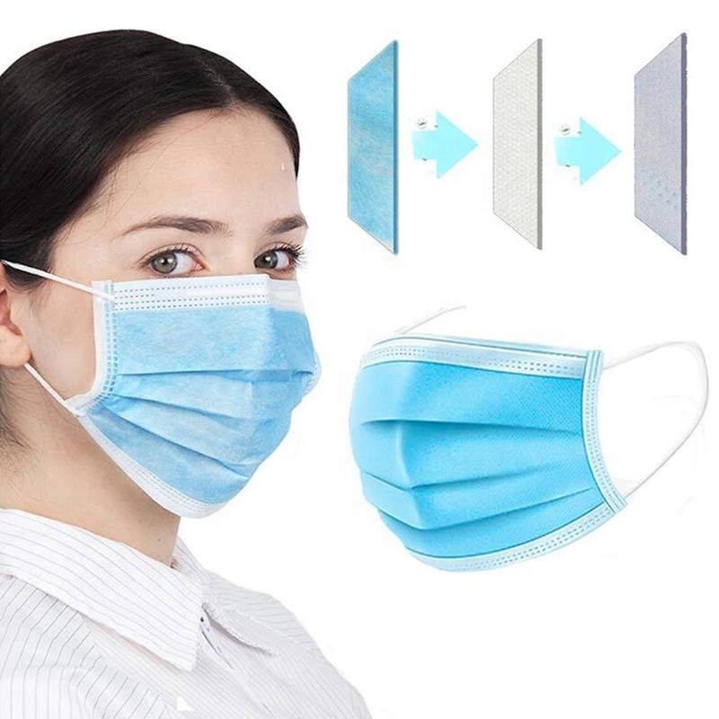  CE GMP Disposable 3ply Non-woven Face Mask medical mask Face Mask Manufactures