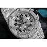 Buy cheap Hiphop Fully Iced Out Watch 45 Carats Moissanite Diamonds Studded With Grey Sub from wholesalers