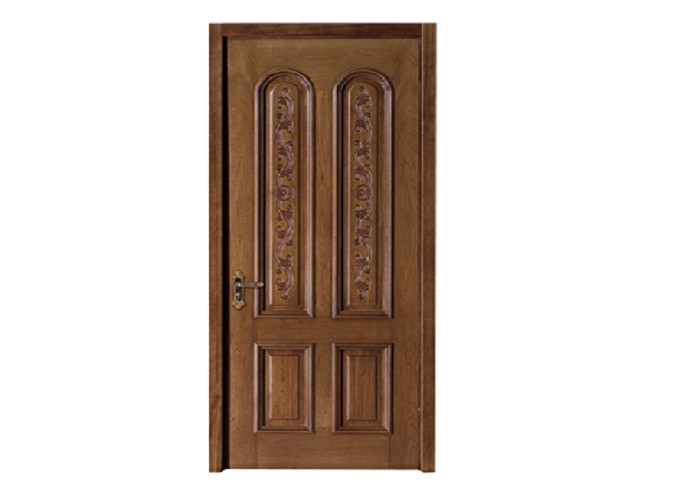  Stopper Closer Interior Wood Doors , Wenge Veneer Solid Oak Internal Doors Manufactures
