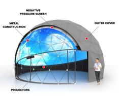  Egative Pressure Frame Demo Cinema Theater With Bean Bags And Two Projection Manufactures