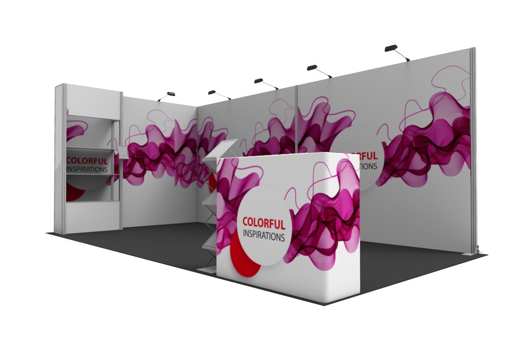  Frameless EZY Set Conference Booth Display For Trade Shows Aluminum Material Manufactures