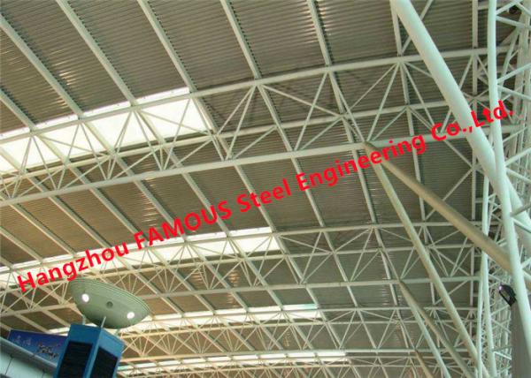 Quality ETFE PTFE Coated Stadium Membrane Structural Steel Fabric Roof Truss Canopy America Europe Standard for sale